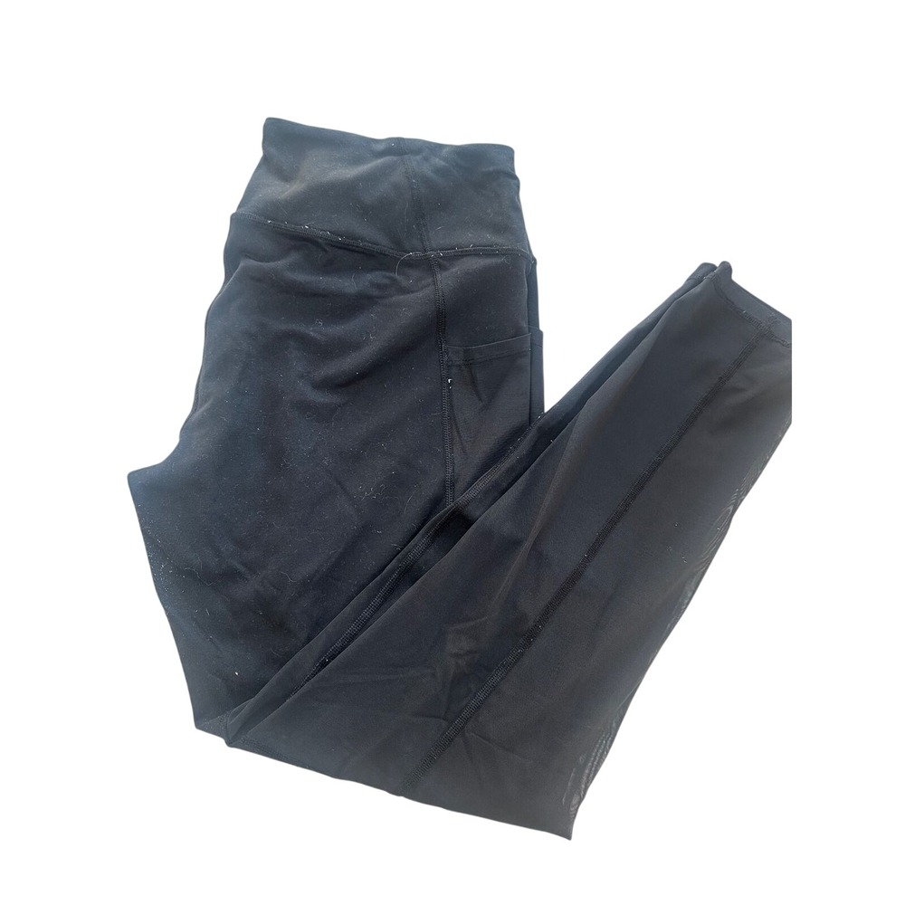 Victoria Sport Knockout Leggings Womens L Black Mesh Pocket Activewear Tights